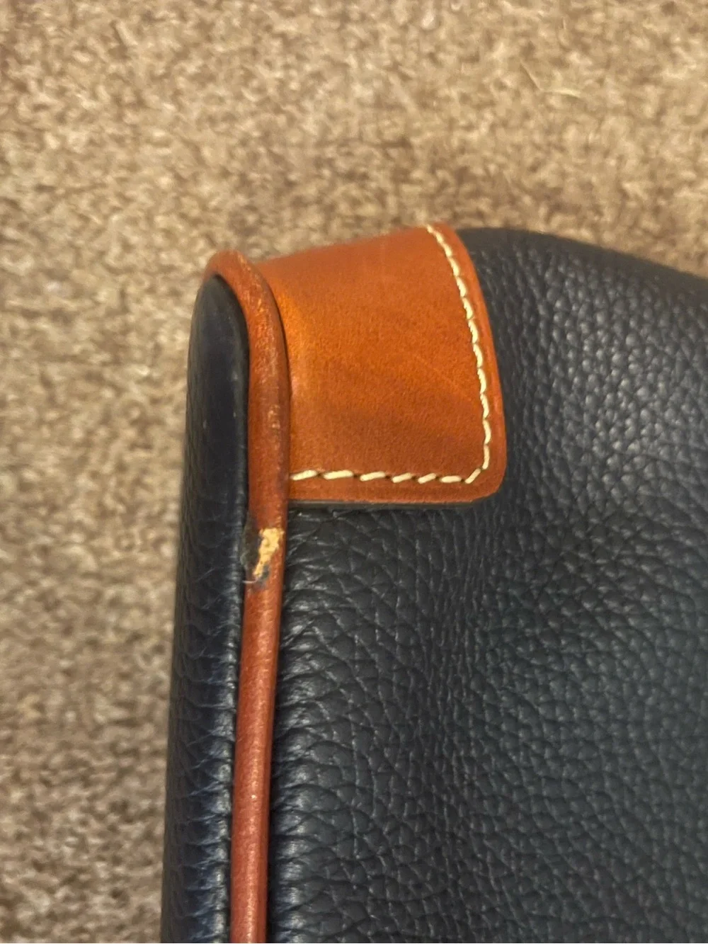 Dooney & Bourke Pebble Leather Crossbody Bag - Midnight Blue